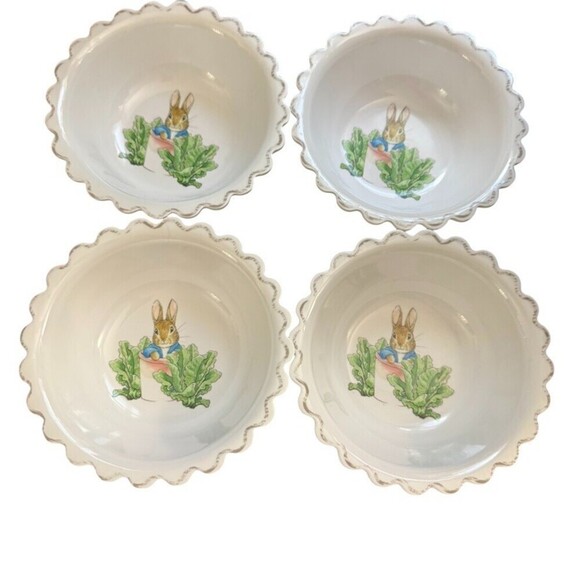 Pottery Barn Other - pottery barn kids peter rabbit bowls melamine set of 4 easter cabbage patch